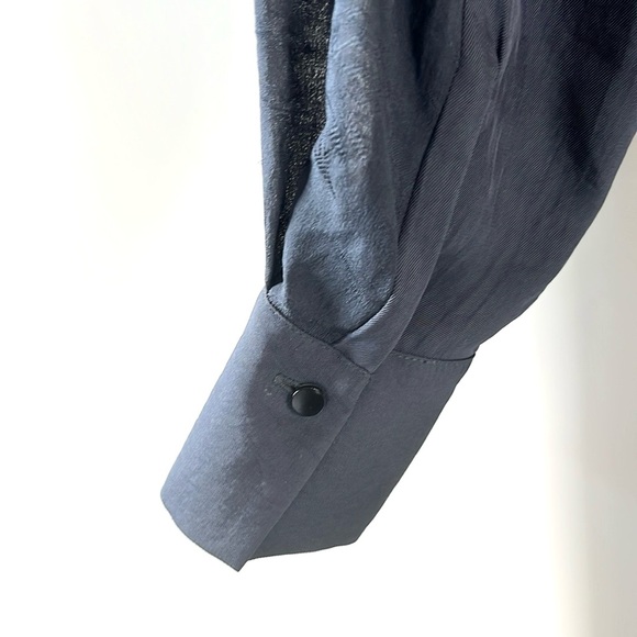 Vince. Coastal Long-Sleeve Mixed-Media Midi Dress - Picture 8 of 15